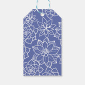 Het is een Boy Blue Hydrangea Botanisch Baby showe Cadeaulabel (Achterkant)