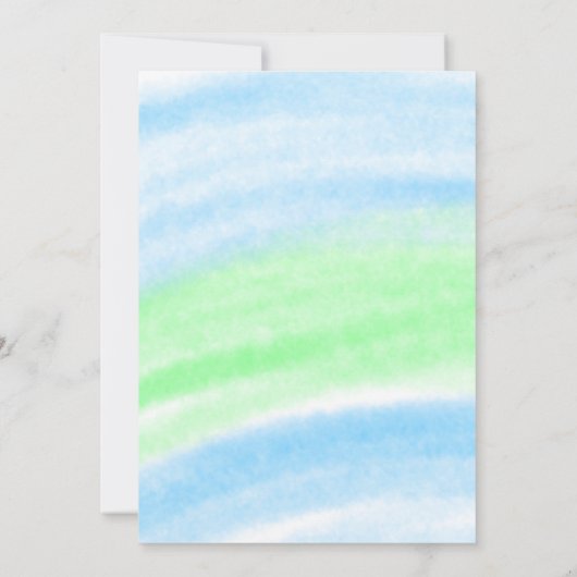 Het is een Boy Blue Hydrangea Botanisch Baby showe Kaart (Achterkant)