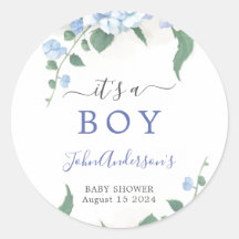 Het is een Boy Blue Hydrangea Botanisch Baby showe
