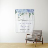 Het is een Boy Blue Hydrangea Botanisch Baby showe Wandkleed (In situ)