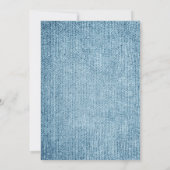 Het is een Boy Blue Jeans Baby shower Kaart (Achterkant)
