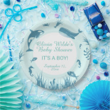 Het is een Boy Blue Onder het Zeeen Baby shower
