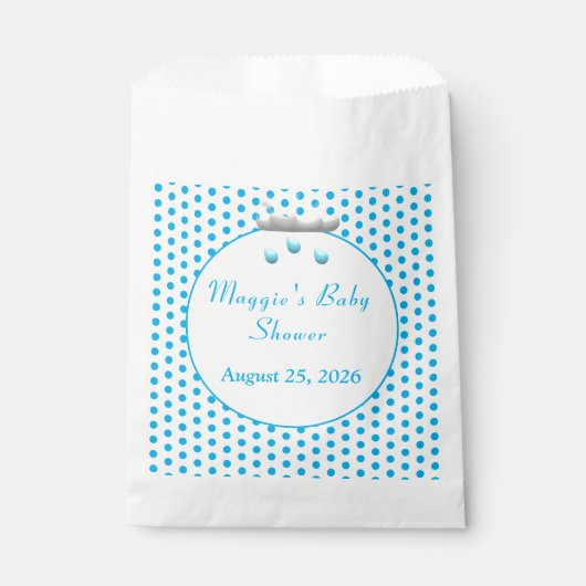 Het is een Boy Blue Polka-Dot Bedankzakje (Voorkant)