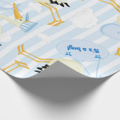 Het is een 'boy blue storenthema' cadeaupapier (Hoek)