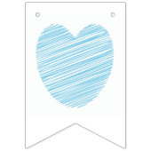 Het is een Boy Blue Typography Hearts Baby shower Vlaggetjes (Eerste vlag)