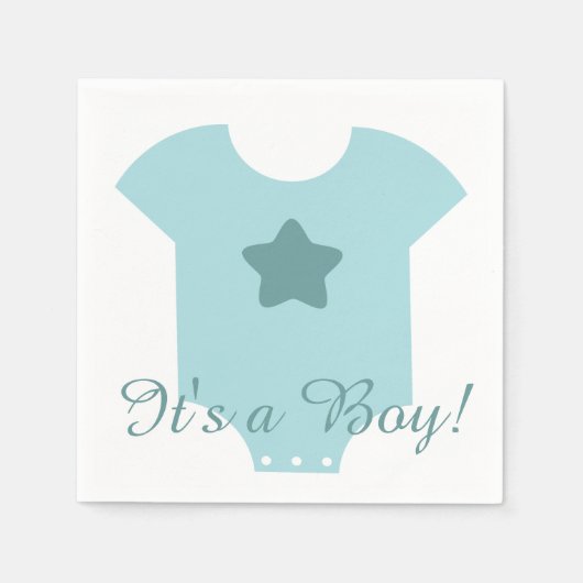Het is een Boy Bodysuit Announcement Paper Napkin- Servet (Voorkant)