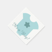 Het is een Boy Bodysuit Announcement Paper Napkin- Servet (Hoek)