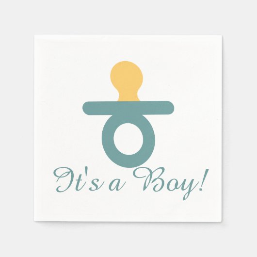 Het is een Boy Bodysuit Announcement Paper Napkin- Servetten (Voorkant)