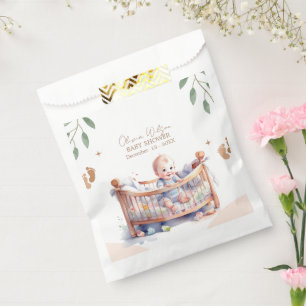 Het is een Boy Boho Bassinet baby shower Bedankzakje