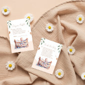 Het is een Boy Boho Bassinet baby shower Informatiekaartje