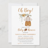 Het is een Boy Boho Football Waterverf Baby shower Kaart (Voorkant)