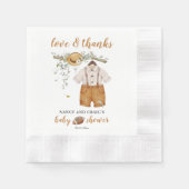 Het is een Boy Boho Football Waterverf Baby shower Servet (Voorkant)