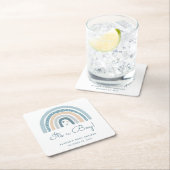 Het is een Boy Boho Rainbow Baby shower Kartonnen Onderzetters (Insitu)