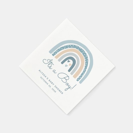 Het is een Boy Boho Rainbow Baby shower Servet (Hoek)