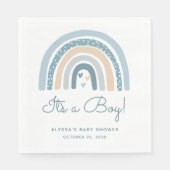 Het is een Boy Boho Rainbow Baby shower Servet (Voorkant)