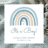 Het is een Boy Boho Rainbow Baby shower Servet