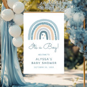 Het is een Boy Boho Rainbow Baby shower Welkom Poster