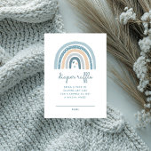 Het is een Boy Boho Rainbow Diaper Raffle Informatiekaartje