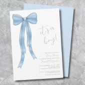 Het is een Boy Bow Baby shower Kaart
