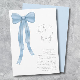 Het is een Boy Bow Baby shower Kaart