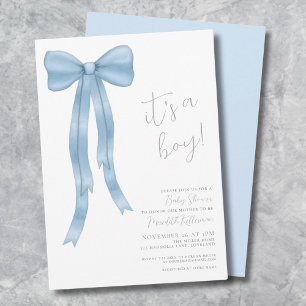 Het is een Boy Bow Baby shower Kaart