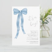 Het is een Boy Bow Baby shower Kaart (Staand voorkant)