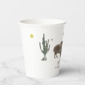 Het is een Boy Buffalo Cactus Stars Desert Baby sh Papieren Bekers (Voorkant)