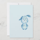 Het is een Boy Bunny Waterverf Baby shower Kaart (Achterkant)
