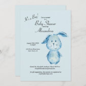 Het is een Boy Bunny Waterverf Baby shower Kaart (Voorkant / Achterkant)