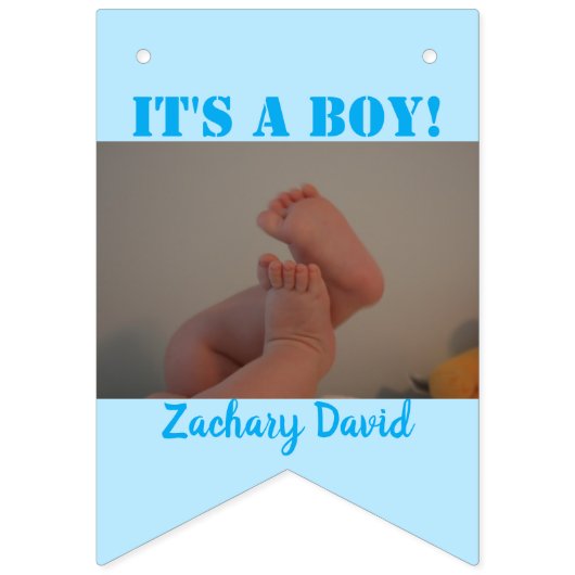 Het is een Boy Bunting Banner (Tweede vlag)