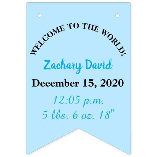 Het is een Boy Bunting Banner (Derde vlag)