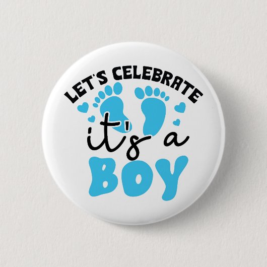 Het is een Boy Celebration Button (Voorkant)
