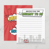 Het is een Boy Comic Book Superhero Baby shower ad (Voorkant / Achterkant)