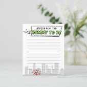 Het is een Boy Comic Book Superhero Baby shower ad (Staand voorkant)