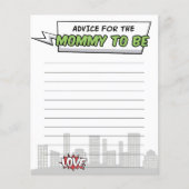 Het is een Boy Comic Book Superhero Baby shower ad (Voorkant)