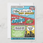 Het is een Boy Comic Book Superhero-Baby shower Kaart (Voorkant)