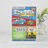 Het is een Boy Comic Book Superhero-Baby shower Kaart (Staand voorkant)