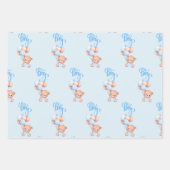 Het is een Boy Cute Teddy Bear Speelgoed met ballo Inpakpapier Vel (Voorkant 2)