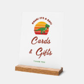 Het is een Boy Dinosaur Baby shower Kaarten & Gesc Acryl Bord (Hoek)