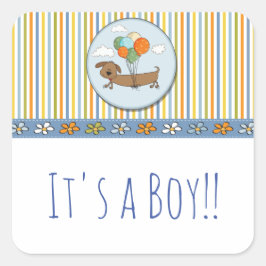 Het is een Boy Dog Sticker