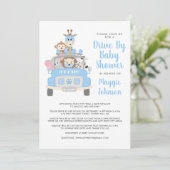 Het is een Boy Drive van Animal Safari Blue Baby s Kaart (Staand voorkant)