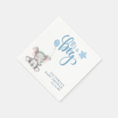 Het is een Boy Elephant Simple Script Baby shower Servet (Hoek)