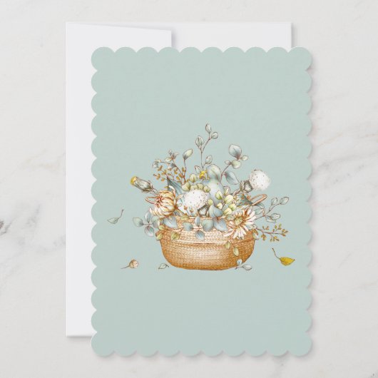 Het is een Boy Floral Baby shower Uitnodiging (Achterkant)