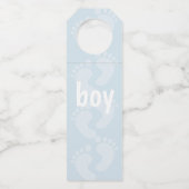 Het is een...Boy Gender onthulling Party Favor Flessenhanger (Achterkant)