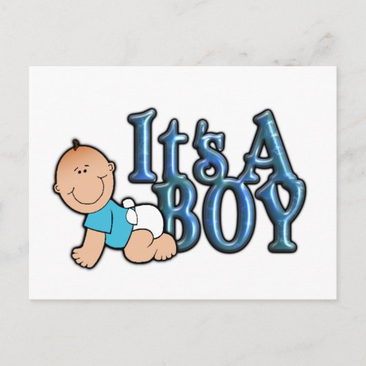 Het is een Boy Gender Reveal | Uitnodiging voor Ba (Voorkant)