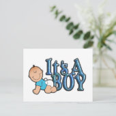 Het is een Boy Gender Reveal | Uitnodiging voor Ba (Staand voorkant)