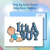 Het is een Boy Gender Reveal | Uitnodiging voor Ba