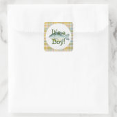 Het is een Boy Gevist Baby showers Sticker (Tas)