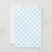 Het is een Boy Gingham Baby shower Bedankkaart (Achterkant)