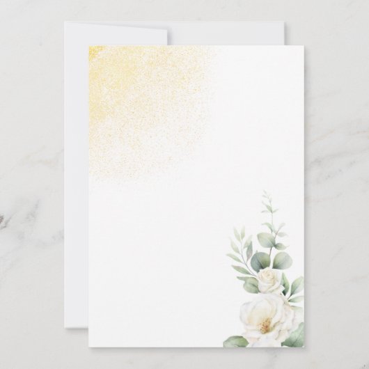 Het is een Boy Gold Balloon & Greenery Baby shower Kaart (Achterkant)